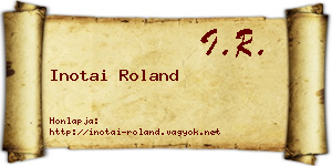 Inotai Roland névjegykártya